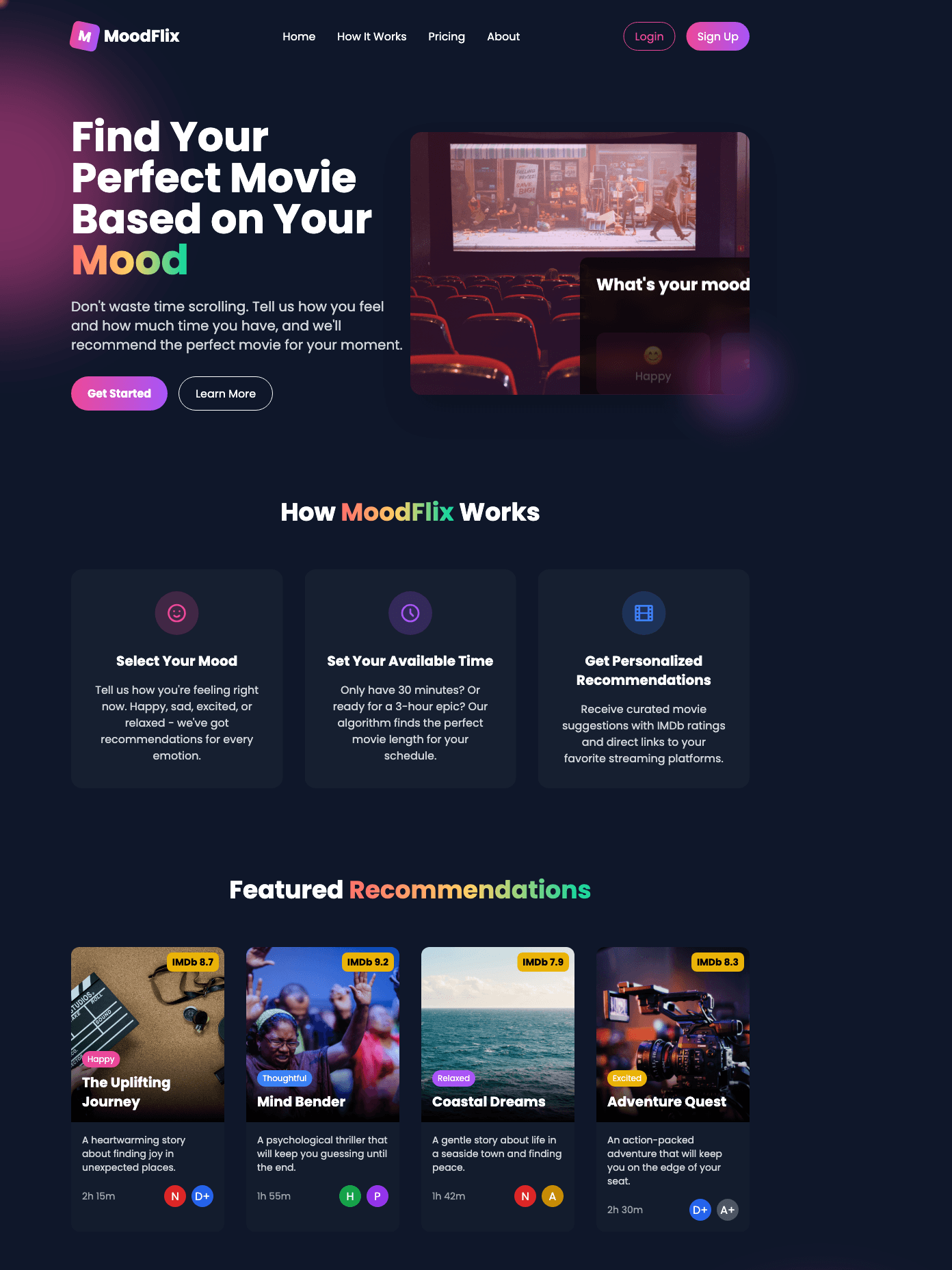 MoodFlix - Movie Recommendations Based on Your Mood